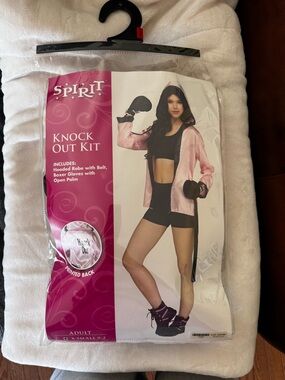 Zara Pink Satin Hooded Robe & Boxing Gloves Set